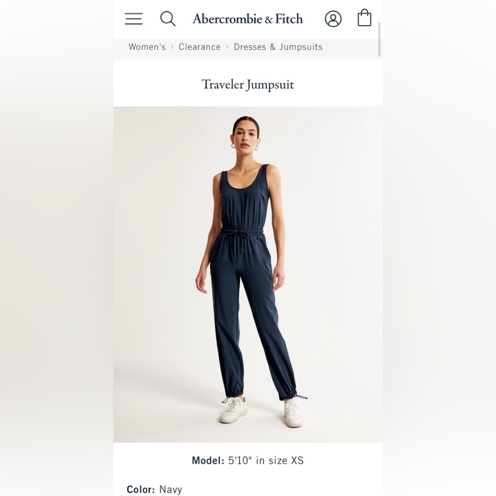 Abercrombie Traveler Jumpsuit - Navy
